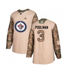 Winnipeg Jets #3 Tucker Poolman Authentic Camo Veterans Day Practice NHL Jersey