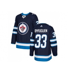 Winnipeg Jets #33 Dustin Byfuglien Navy Blue Home Authentic Stitched NHL Jersey