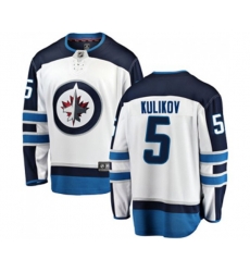 Winnipeg Jets #5 Dmitry Kulikov Fanatics Branded White Away Breakaway NHL Jersey