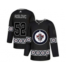 Winnipeg Jets #52 Jack Roslovic Black Team Logos Fashion Jersey