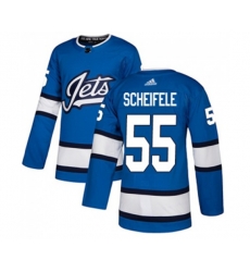 Winnipeg Jets #55 Mark Scheifele Premier Blue Alternate NHL Jersey