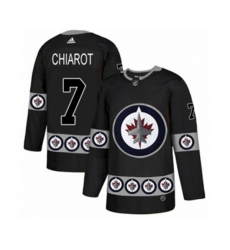 Winnipeg Jets #7 Ben Chiarot Authentic Black Team Logo Fashion NHL Jersey