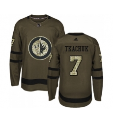 Winnipeg Jets #7 Keith Tkachuk Premier Green Salute to Service NHL Jersey
