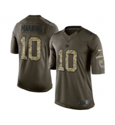 New York Giants #10 Eli Manning army green[ Limited Salute To Service]