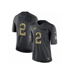 New York Giants #2 Aldrick Rosas Limited Black 2016 Salute to Service NFL Jersey