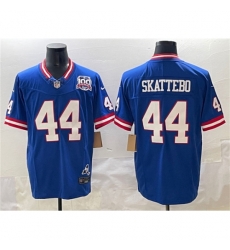 New York Giants #44 Cam Skattebo Royal 2025 Draft F.U.S.E. 100th Season & State Vapor Limited Football Stitched Jersey
