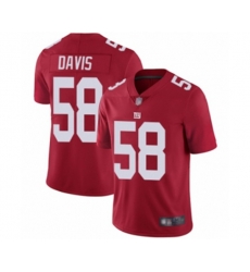 New York Giants #58 Tae Davis Red Limited Red Inverted Legend Football Jersey