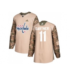 Washington Capitals #11 Mike Gartner Camo Authentic Veterans Day Stitched NHL Jersey