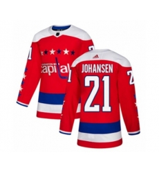 Washington Capitals #21 Lucas Johansen Authentic Red Alternate NHL Jersey