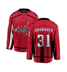 Washington Capitals #31 Philipp Grubauer Fanatics Branded Red Home Breakaway NHL Jersey