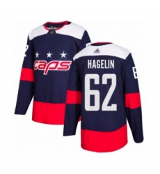 Washington Capitals #62 Carl Hagelin Authentic Navy Blue 2018 Stadium Series Hockey Jersey