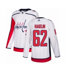 Washington Capitals #62 Carl Hagelin Authentic White Away Hockey Jersey
