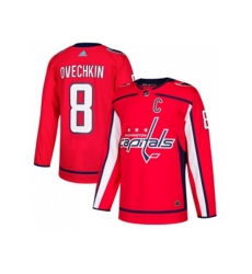Washington Capitals #8 Alex Ovechkin Red Home Authentic Stitched NHL Jersey