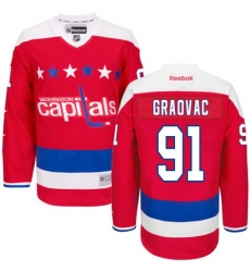 Washington Capitals #91 Tyler Graovac Premier Red Third NHL Jersey