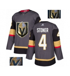 Vegas Golden Knights #4 Clayton Stoner Authentic Gray Fashion Gold NHL Jersey