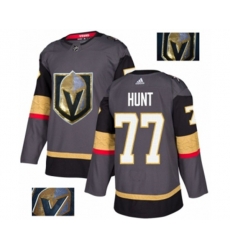 Vegas Golden Knights #77 Brad Hunt Authentic Gray Fashion Gold NHL Jersey