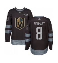 Vegas Golden Knights #8 Griffin Reinhart Authentic Black 1917-2017 100th Anniversary NHL Jersey