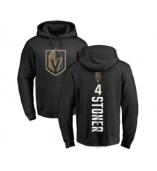 Vegas Golden Knights #4 Clayton Stoner Black Backer Pullover Hoodie