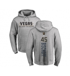 Vegas Golden Knights #45 Jake Bischoff Gray Backer Pullover Hoodie