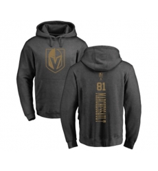 Vegas Golden Knights #81 Jonathan Marchessault Charcoal One Color Backer Pullover Hoodie