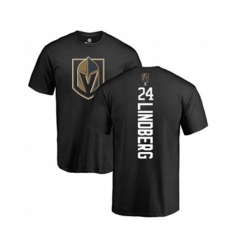 Vegas Golden Knights #24 Oscar Lindberg Black Backer T-Shirt