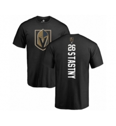 Vegas Golden Knights #26 Paul Stastny Black Backer T-Shirt