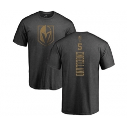 Vegas Golden Knights #5 Deryk Engelland Charcoal One Color Backer T-Shirt