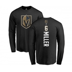 Vegas Golden Knights #6 Colin Miller Black Backer Long Sleeve T-Shirt