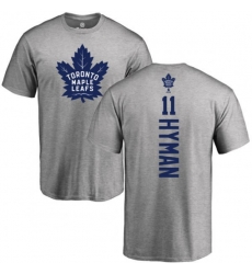 Toronto Maple Leafs #11 Zach Hyman Ash Backer T-Shirt