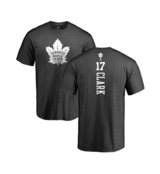Toronto Maple Leafs #17 Wendel Clark Charcoal One Color Backer T-Shirt