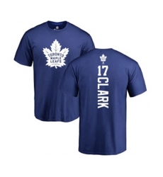 Toronto Maple Leafs #17 Wendel Clark Royal Blue Backer T-Shirt