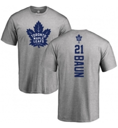 Toronto Maple Leafs #21 Bobby Baun Ash Backer T-Shirt