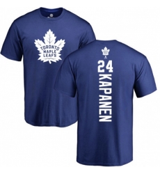 Toronto Maple Leafs #24 Kasperi Kapanen Royal Blue Backer T-Shirt