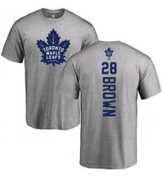 Toronto Maple Leafs #28 Connor Brown Ash Backer T-Shirt