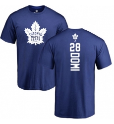 Toronto Maple Leafs #28 Tie Domi Royal Blue Backer T-Shirt