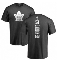 Toronto Maple Leafs #51 Jake Gardiner Charcoal One Color Backer T-Shirt