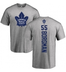 Toronto Maple Leafs #55 Andreas Borgman Ash Backer T-Shirt