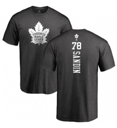 Toronto Maple Leafs #78 Rasmus Sandin Charcoal One Color Backer T-Shirt