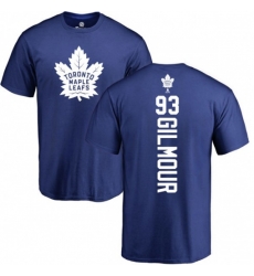 Toronto Maple Leafs #93 Doug Gilmour Royal Blue Backer T-Shirt