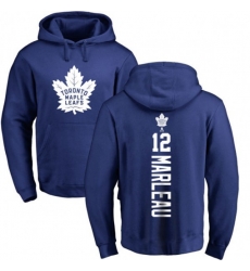 Toronto Maple Leafs #12 Patrick Marleau Royal Blue Backer Pullover Hoodie