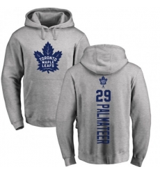 Toronto Maple Leafs #29 Mike Palmateer Ash Backer Pullover Hoodie