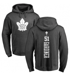 Toronto Maple Leafs #51 Jake Gardiner Charcoal One Color Backer Pullover Hoodie