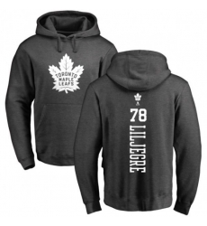 Toronto Maple Leafs #78 Timothy Liljegren Charcoal One Color Backer Pullover Hoodie
