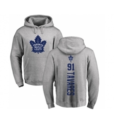 Toronto Maple Leafs #91 John Tavares Ash Backer Pullover Hoodie