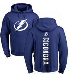 Tampa Bay Lightning #22 Erik Condra Royal Blue Backer Pullover Hoodie