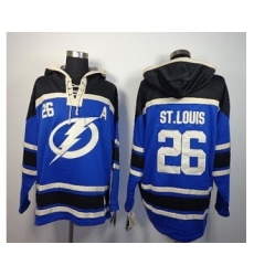 Tampa Bay Lightning #26 Martin St. Louis Blue pullover hooded