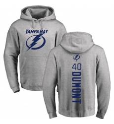 Tampa Bay Lightning #40 Gabriel Dumont Ash Backer Pullover Hoodie