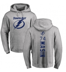 Tampa Bay Lightning #74 Dominik Masin Ash Backer Pullover Hoodie
