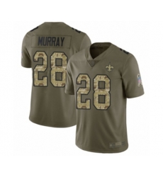 New Orleans Saints #28 Latavius Murray Limited Olive Camo 2017 Salute to Service Football Jersey