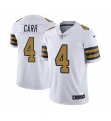 New Orleans Saints #4 Derek Carr White Color Rush Limited Stitched Jersey